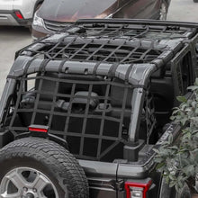 For 2018+ Jeep Wrangler JLU 4 Door Mesh Roof Top Net Restraint Protective Cargo Net Trunk Net 4 pcs RT-TCZ