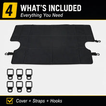 For 2018+ Jeep Wrangler JLU 4-Door Rear Cargo Cover Privacy Shade Trunk Luggage Cover Waterproof Nylon RT-TCZ