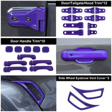 For 2018+ Jeep Wrangler JLU 4Door 24PCS Exterior Trim Kits Door & Hood Hinge Covers RT-TCZ
