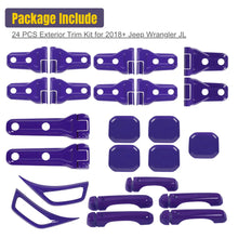 For 2018+ Jeep Wrangler JLU 4Door 24PCS Exterior Trim Kits Door & Hood Hinge Covers RT-TCZ