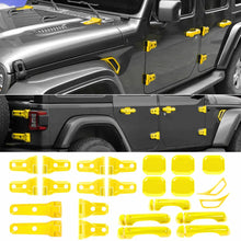 For 2018+ Jeep Wrangler JLU 4Door 24PCS Exterior Trim Kits Door & Hood Hinge Covers RT-TCZ