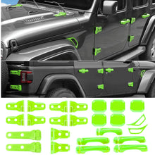 For 2018+ Jeep Wrangler JLU 4Door 24PCS Exterior Trim Kits Door & Hood Hinge Covers RT-TCZ