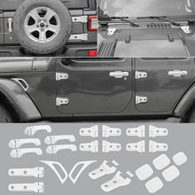 For 2018+ Jeep Wrangler JLU 4Door 24PCS Exterior Trim Kits Door & Hood Hinge Covers RT-TCZ