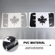 For 2018+ Jeep Wrangler JLU 4Door Window Sticker Black Canadian Canada Flag Decal RT-TCZ