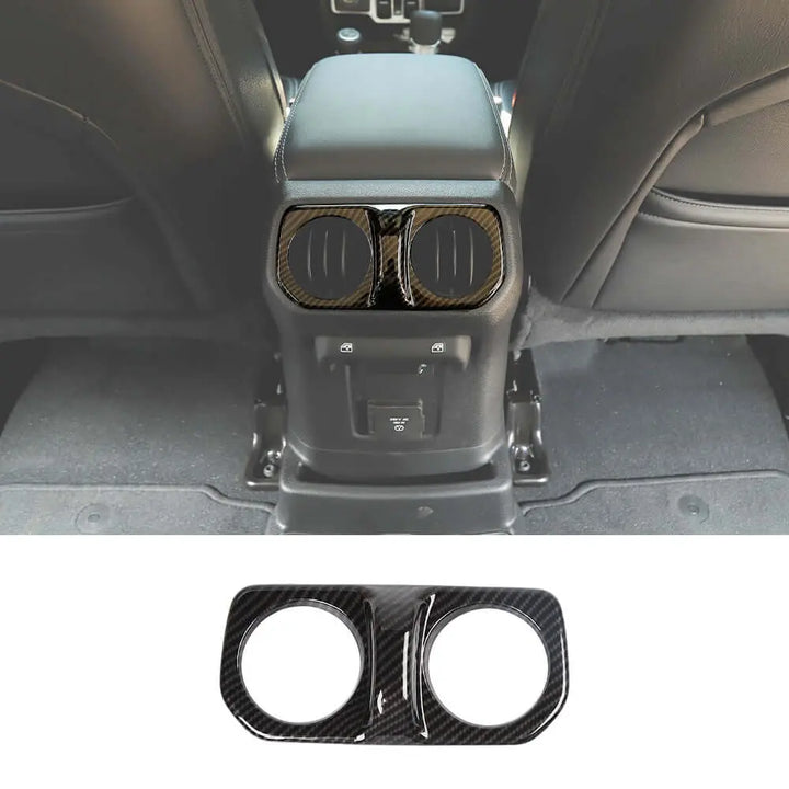thumbnail image 2 of Silver Rear AC Vent Cover Trim For 2018+ Jeep Wrangler JL & Gladiator JT – Interior Upgrade 2 of 6