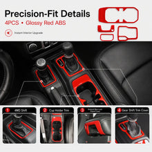 For 2018+ Jeep Wrangler JL, JLU & Gladiator JT 4PCS Center Console Trim Kit – Gear Shift & Armrest Switch Panel Covers RT-TCZ