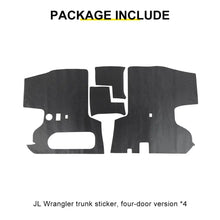 For 2018+ Jeep Wranlger JL Sahara 4-Door Version Interior Car Rear Trunk Tail Box Decoration Stickers Trim (4 pcs) RT-TCZ