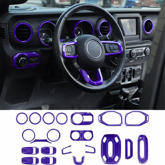 For 2018–2023 Jeep Wrangler JL JLU & Gladiator JT 4-Door – 21PCS Full Interior Trim Cover Kit Set RT-TCZ