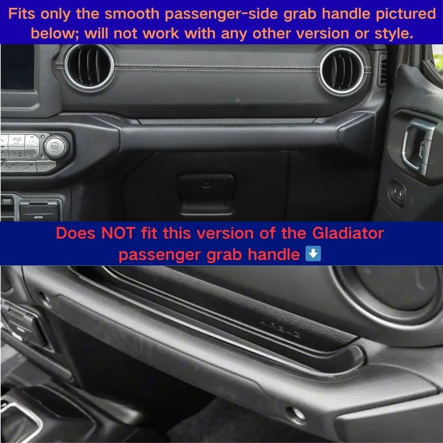 Jeep Wrangler JL JLU & Gladiator JT Dashboard Grab Handle Trim
