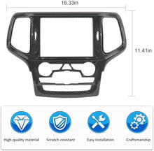 For 2019-2021 Jeep Grand Cherokee Interior Central Navigation Panel, Center Control GPS Cover Trim RT-TCZ