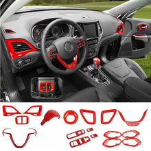 For 2019+ Jeep Cherokee 17-18 x Inner Center Console & Door Trim Kit RT-TCZ