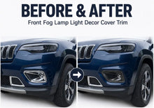 For 2019+ Jeep Cherokee Overland Latitude Limited Front Fog Lamp Light Bezels Trim RT-TCZ