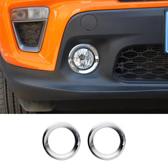 For 2019+ Jeep Renegade Car Front Fog Light Cover Lamp Bezels Trim Chrome RT-TCZ