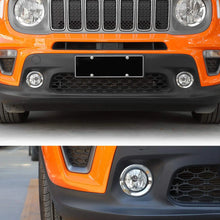 For 2019+ Jeep Renegade Car Front Fog Light Cover Lamp Bezels Trim Chrome RT-TCZ