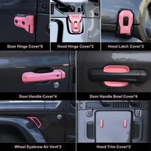For 2020+ Jeep Gladiator 24PCS Exterior Trim Kits Door & Hood Hinge Covers RT-TCZ