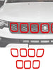 For 2021+ Jeep Compass 7 x Front Grille Grill Insert Cover Trim RT-TCZ