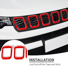 For 2021+ Jeep Compass 7 x Front Grille Grill Insert Cover Trim RT-TCZ