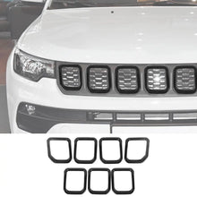 For 2021+ Jeep Compass 7 x Front Grille Grill Insert Cover Trim RT-TCZ