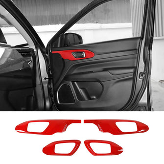 For 2021+ Jeep Compass Interior Door handle Panel Decor Trim Cover Bezel RT-TCZ