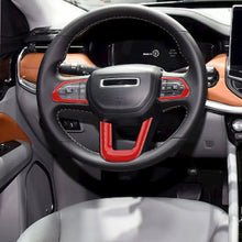 For 2021+ Jeep Compass Steering Wheel Panel Decor Cover Trim Bezels RT-TCZ