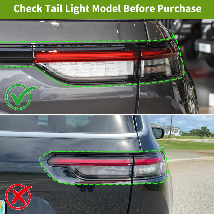 RT-TCZ Rear Taillight Lamp Decor Cover Trims For 2021+ Jeep Grand