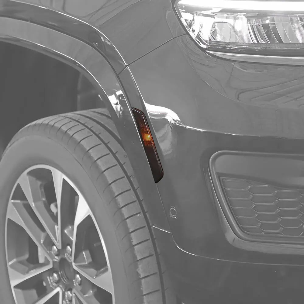 Smoked Front Wheel Eyebrow Light Cover Trim for Jeep Grand