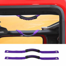 For 2024+ Jeep Wrangler JL/Gladiator JT 2 x Roll Bar Grab Handles Roof Top Paracord for Secure Grip, Essential Interior Accessories RT-TCZ