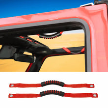 For 2024+ Jeep Wrangler JL/Gladiator JT 2 x Roll Bar Grab Handles Roof Top Paracord for Secure Grip, Essential Interior Accessories RT-TCZ