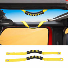 For 2024+ Jeep Wrangler JL/Gladiator JT 2 x Roll Bar Grab Handles Roof Top Paracord for Secure Grip, Essential Interior Accessories RT-TCZ