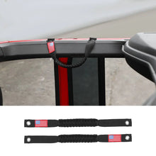 For 2024+ Jeep Wrangler JL/Gladiator JT 2 x Roll Bar Roof Top Paracord Grab Handles Grip US Flag RT-TCZ