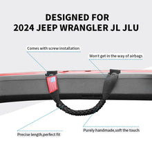 For 2024+ Jeep Wrangler JL/Gladiator JT 2 x Roll Bar Roof Top Paracord Grab Handles Grip US Flag RT-TCZ