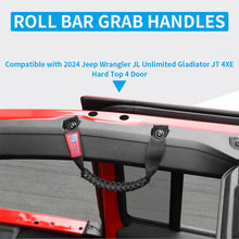 For 2024+ Jeep Wrangler JL/Gladiator JT 2 x Roll Bar Roof Top Paracord Grab Handles Grip US Flag RT-TCZ