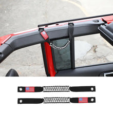 For 2024+ Jeep Wrangler JL/Gladiator JT 2 x Roll Bar Roof Top Paracord Grab Handles Grip US Flag RT-TCZ