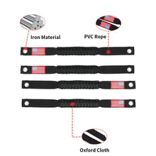 For 2024+ Jeep Wrangler JL/Gladiator JT 4 x Roll Bar Roof Top Paracord Grab Handles Grip US Flag 4-Door RT-TCZ