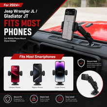 For 2024+ Jeep Wrangler JL/Gladiator JT Car Mobile Phone Mount Stand Holder RT-TCZ