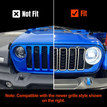 For 2024+ Jeep Wrangler JL/ Gladiator JT Grille Insert + Front Headlight Bezels Trim Kit RT-TCZ