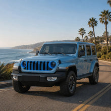 For 2024+ Jeep Wrangler JL/ Gladiator JT Grille Insert + Front Headlight Bezels Trim Kit RT-TCZ
