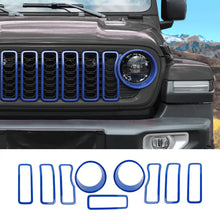 For 2024+ Jeep Wrangler JL/ Gladiator JT Grille Insert + Front Headlight Bezels Trim RT-TCZ