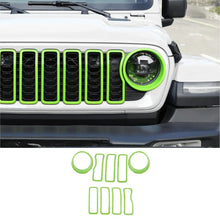 For 2024+ Jeep Wrangler JL/ Gladiator JT Grille Insert + Front Headlight Bezels Trim RT-TCZ