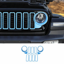 For 2024+ Jeep Wrangler JL/Gladiator JT Grille Insert+Front Headlight Bezels+ Center Mesh Piece Cover Trim Kit RT-TCZ