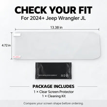 For 2024+ Jeep Wrangler JL Gladiator JT Navigation Screen Protector Clear Center Touch Screen Film RT-TCZ