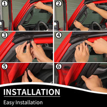 For 2024+ Jeep Wrangler JL/Gladiator JT New Front Door Weather Strip Seal Trim Kit RT-TCZ