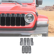 For 2024+ Jeep Wrangler JL/Gladiator JT Upgrade Front Honeycomb Mesh Grille Inserts Trim RT-TCZ
