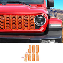 For 2024+ Jeep Wrangler JL/Gladiator JT Upgrade Front Honeycomb Mesh Grille Inserts Trim RT-TCZ