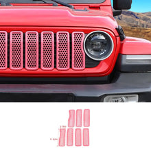 For 2024+ Jeep Wrangler JL/Gladiator JT Upgrade Front Honeycomb Mesh Grille Inserts Trim RT-TCZ