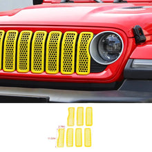For 2024+ Jeep Wrangler JL/Gladiator JT Upgrade Front Honeycomb Mesh Grille Inserts Trim RT-TCZ