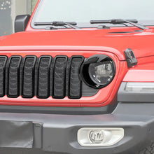 For 2024+ Jeep Wrangler JL/JT Gliadiator Front Bird Headlight /Grille Trim Circle Cover Exterior Accessories RT-TCZ