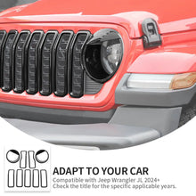For 2024+ Jeep Wrangler JL/JT Gliadiator Front Bird Headlight /Grille Trim Circle Cover Exterior Accessories RT-TCZ