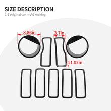 For 2024+ Jeep Wrangler JL/JT Gliadiator Front Bird Headlight /Grille Trim Circle Cover Exterior Accessories RT-TCZ