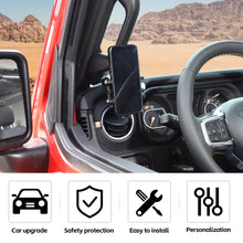 For 2024+ Jeep Wrangler JL & Gladiator JT A-Pillar Grab-Handle Phone Holder Mount Stand RT-TCZ